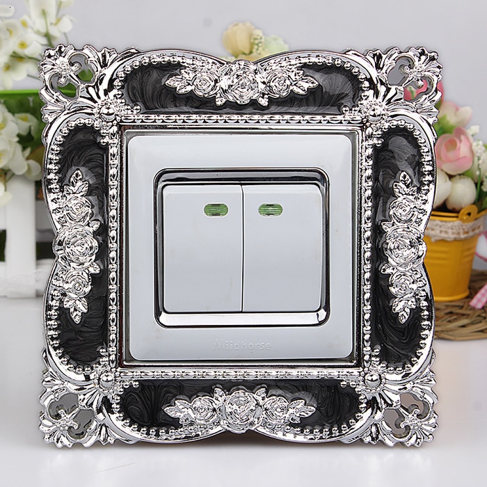 86 europeisk bryter lim smart deksel akryl stue stikkontakt erme bryter panel dekorere erme støvtett