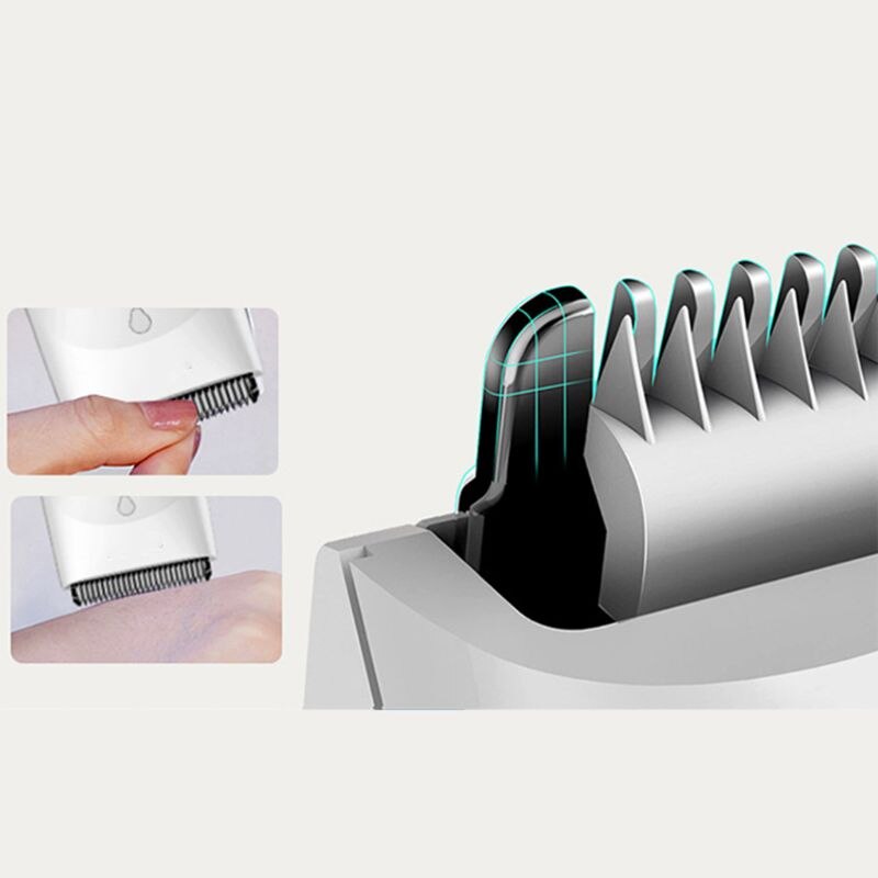 Bebê elétrico clippers de cabelo à prova dwaterproof água aparadores baixo ruído cortador aliciamento kit