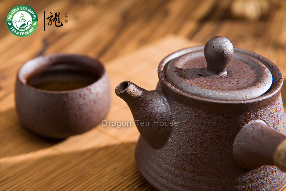 Brown Side Handle Kyusu Ceramic Japanese Style Teapot with Inbuilt Filter 270ml