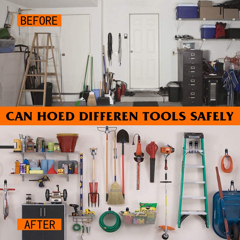 Wall Mount Garage Bike Hanger Hook Heavy Duty Metal Hooks For Hanging Tools Organizer Hooks Warehouse Storage Tool