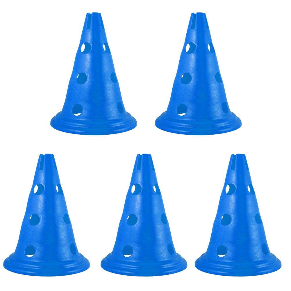 5Stck Zeichen Kegel FußBall Multi-Messgerät Marker Straße Zeichen Straße Block Ausbildung Kegel: Blau