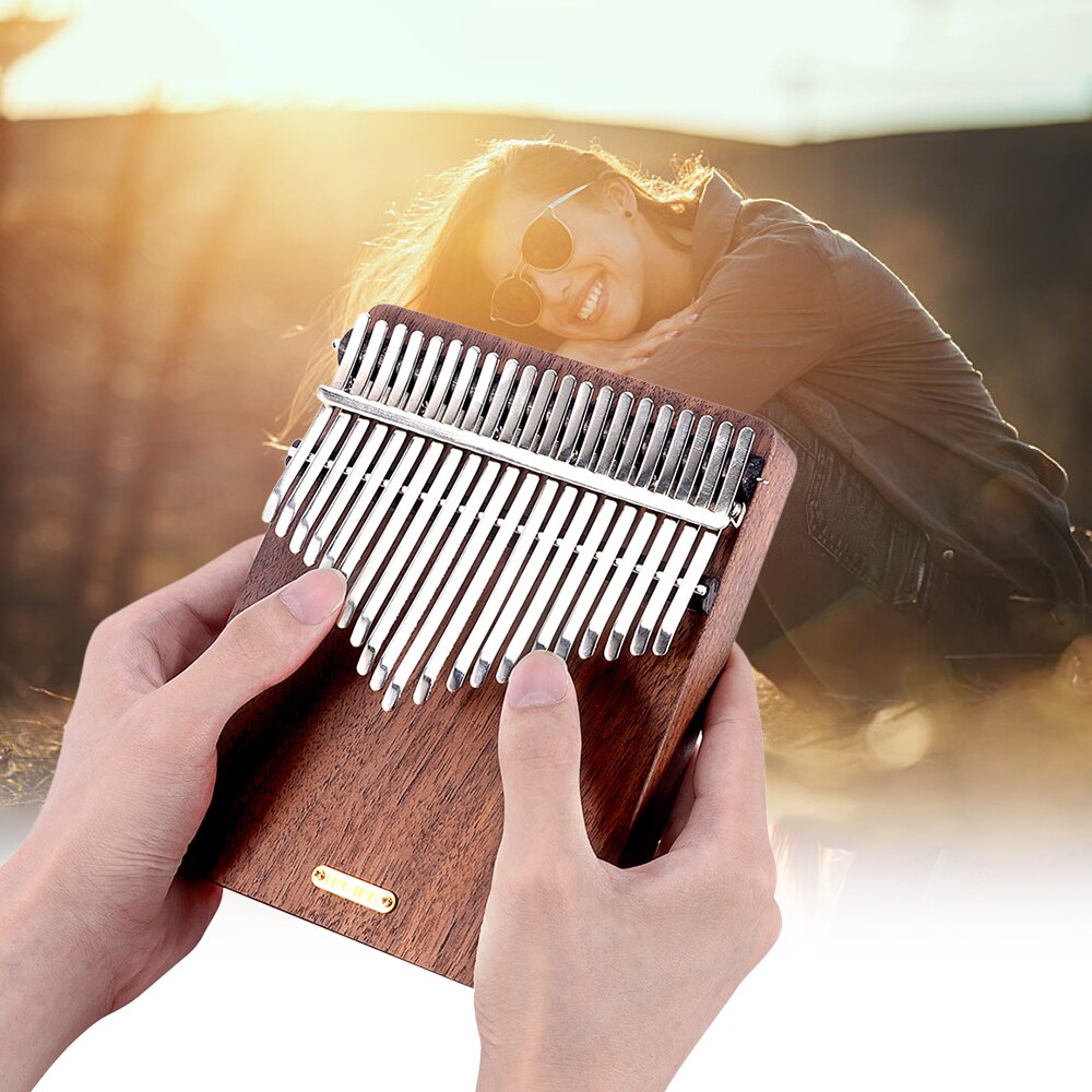 34-Key Kalimba Duim Piano met Ingebouwde Pickup Professionele Marimba