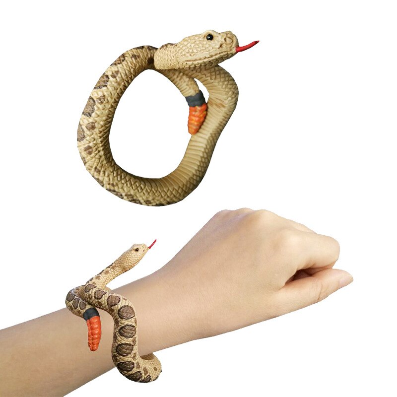 Halloween knifflig Parodie Simulation Schlange Spielzeug Realistische Schlange unheimlich Gummi Spielzeug Party Halloween Ebene Modell Armbinde