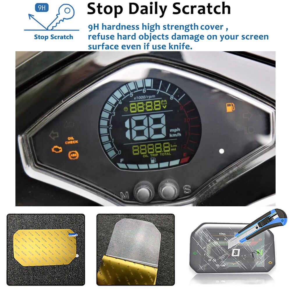 Motorfiets Screen Protector Instrument Snelheidsmeter Cluster Kras Bescherming Voor Sym FNX150