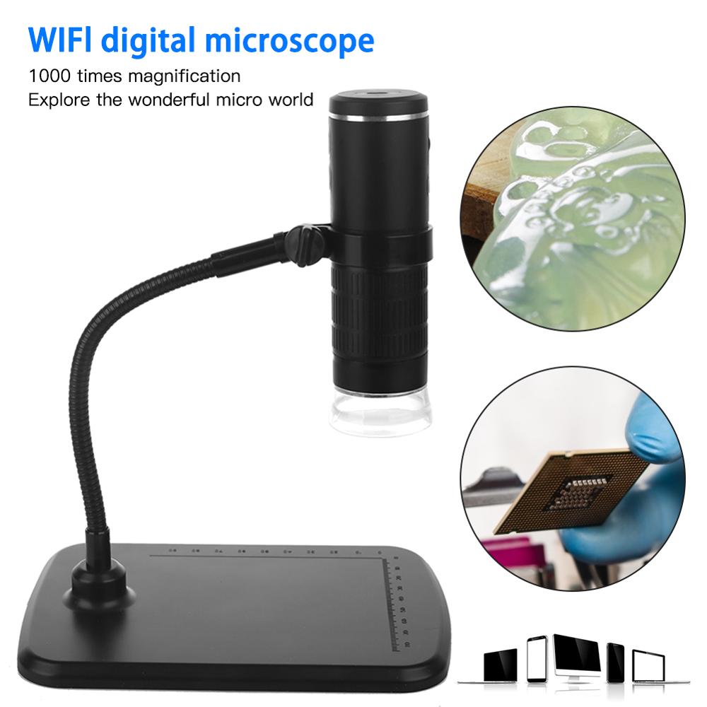 1000X Digitale Microscoop Hd Usb Wifi Microscoop Mobiele Telefoon Microscoop Camera Voor Smartphone Pcb Inspectie Gereedschap 1080P Led