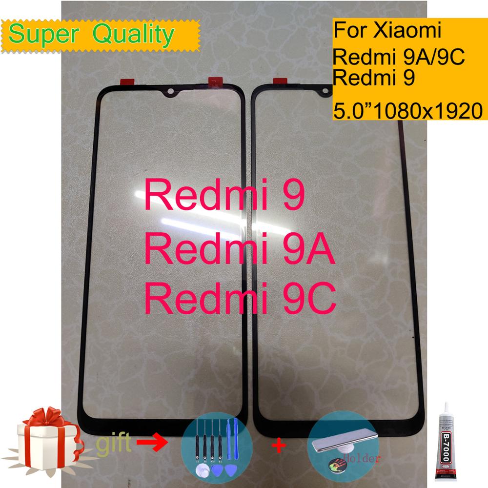 Til xiaomi redmi 9 9a 9c touch screen panel front ydre glas linse til redmi 9a front glas touch screen udskiftning