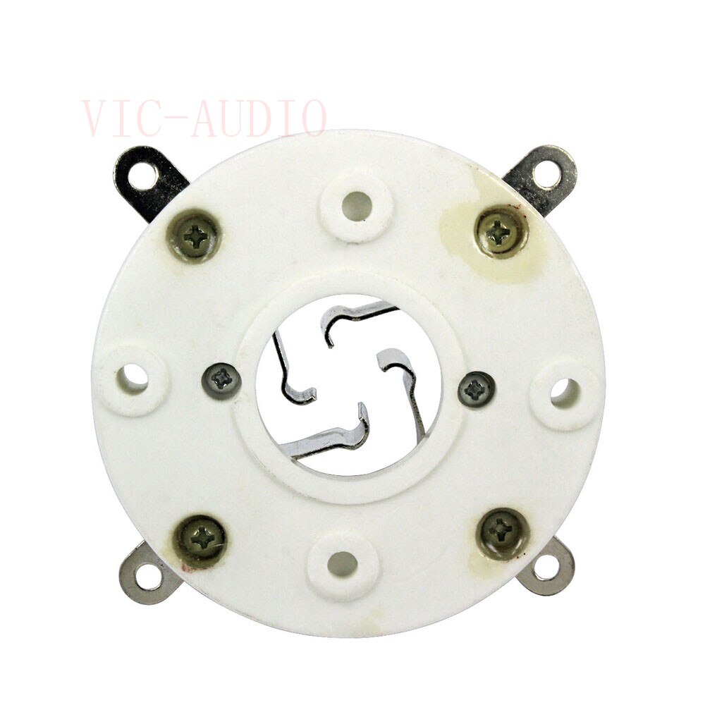 DIY Amplifier 1Piece 4Pins Electronic Tube Socket For 845 805 211 FU-5 Vacuum Tube Socket Audio Amplifier HIFI DIY