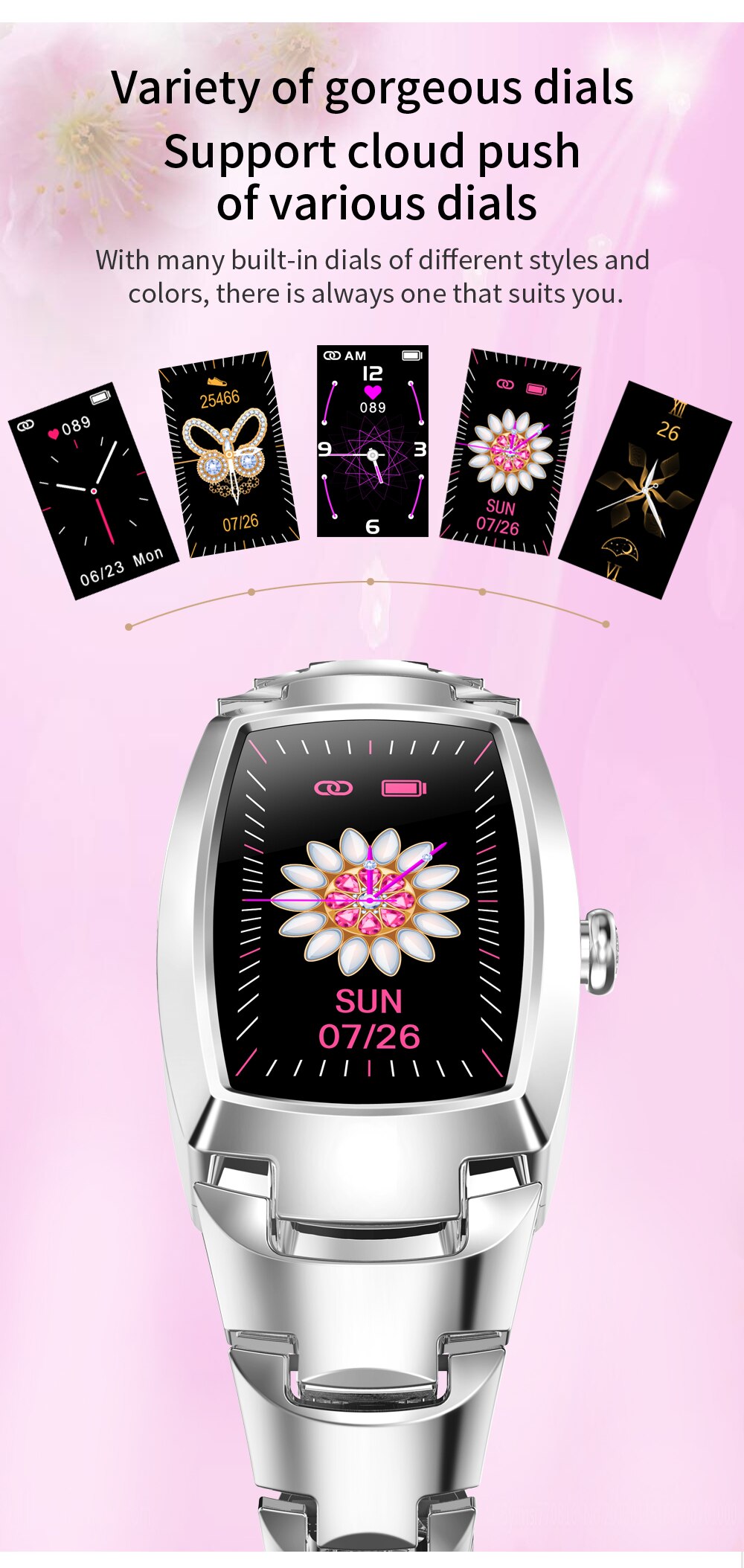 Smartwatch femmes H8 Pro LEMFO montre intelligente IP67 étanche Fitness Bracelet fréquence cardiaque ECG moniteur pour Android IOS PK H8