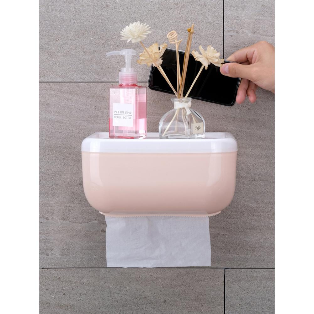Badeværelse toiletpapir boks cover serviet papirholder dispenser dekoration dk: Lyserød