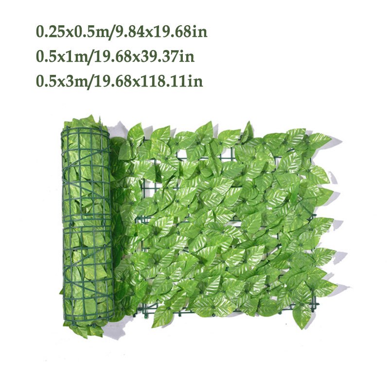 Green Artificial Leaf Screening Roll UV Fade Protected Privacy Wall Landscaping Garden Fence Balcony Fence Wall Screen Roll
