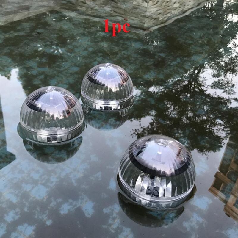 Luz LED de discoteca para piscina, foco impermeable de energía solar, multicolor, lámpara de deriva de agua flotante, de seguridad,: Color blanco cálido