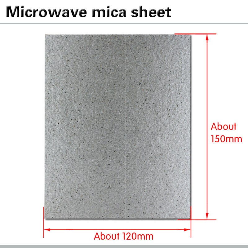 Hoja de mica para microondas, hoja de mica de alta temperatura, accesorios para microondas, grosor 1mm, especificación 120x150mm, 5 unidades