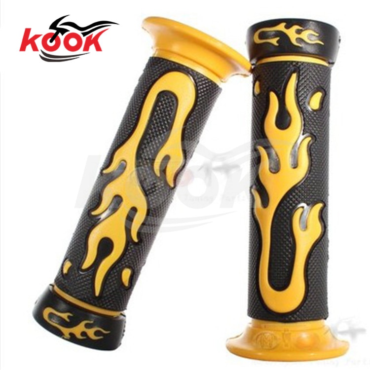 4 Colors Available motorcycle handle bar grips universal motorbike grips rubber blue white red yellow colorful motocross handbar