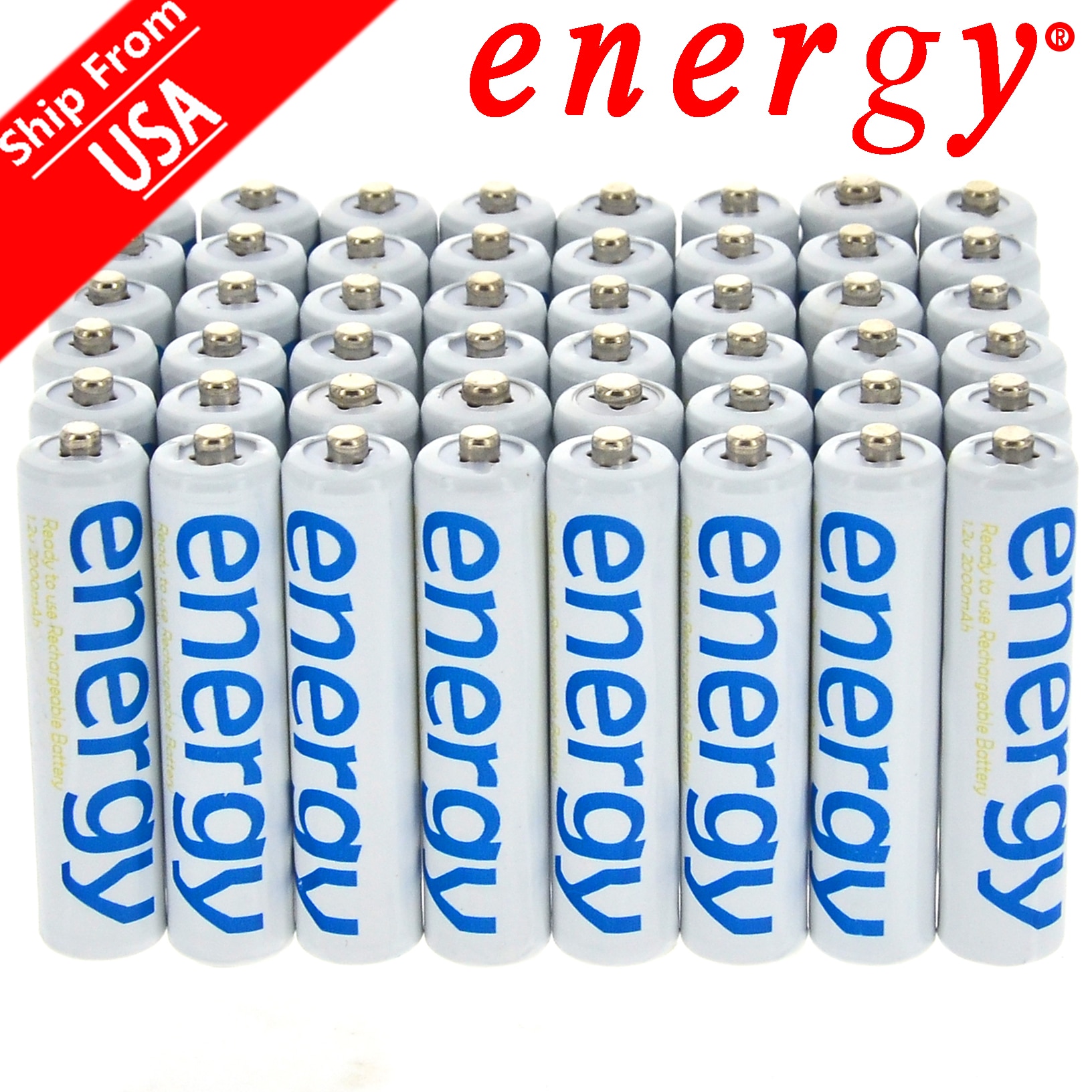 Neue AA 3300mAh AAA 2000mAh 1,2 V Ni-Mh Energie Akku Weiß Zelle für RC MP3 Freies