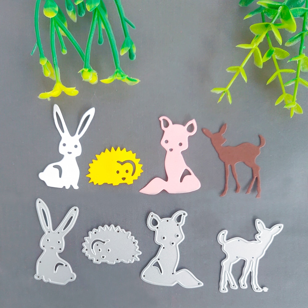 Animal rabbit lamb hedgehog decorative metal cutting die clipbook paper knife stamping die