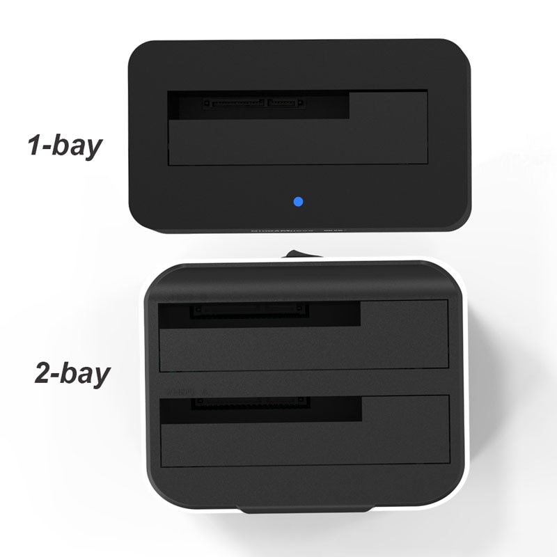2-Bay SATA USB 3.0 SSD enclosure HDD case usb hdd enclosure External Hard Drive Docking for 2.5/3.5inch HDD/SSD Offline Clone A