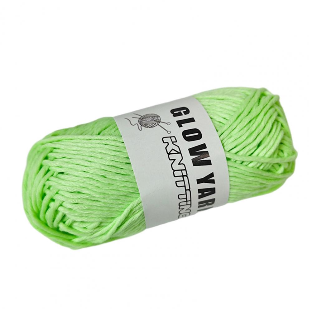 Strickgarn, gehäkelt, leuchtet im Dunkeln, grobes Garn, handgefertigt, leuchtendes, feines Garn, Strickgarn aus Wolle: green