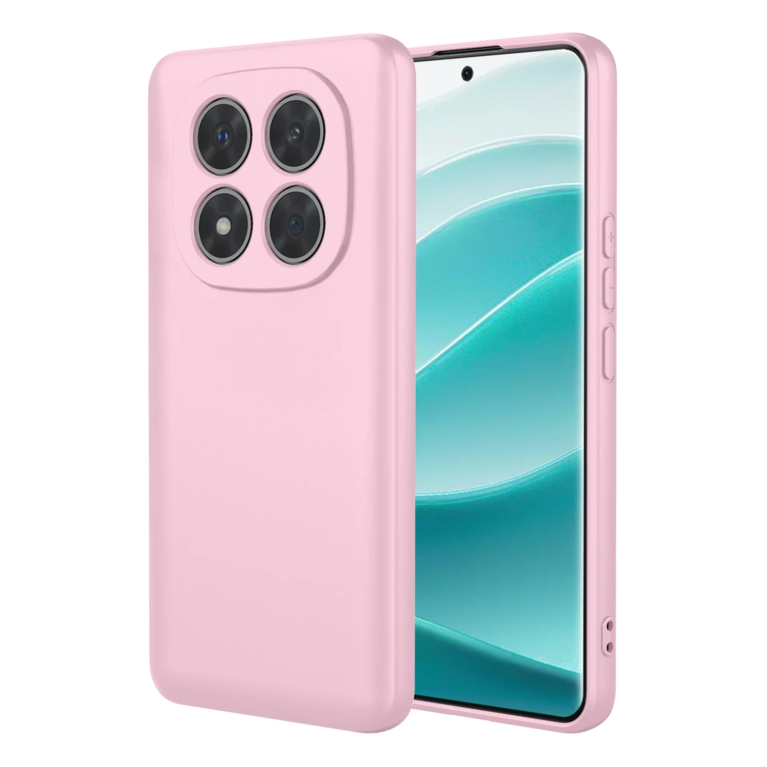 Flytande silikon tpu-skal för xiaomi redmi note 14 pro 5g pro note 14 pro 4g skyddande skal flexibelt stötfångare fodral skal kapa: Aluminium / Rosa
