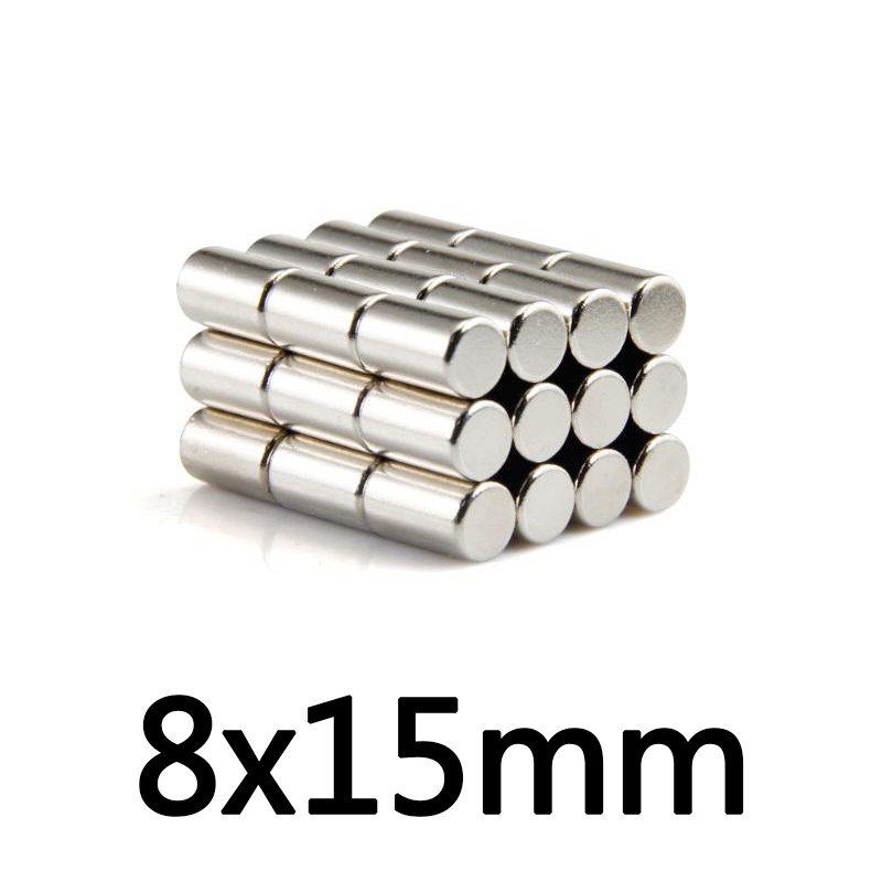 5/10/20Pcs 8X15 Mm Super Krachtige Sterke Magnetische Magneet 8Mm X 15 Mm dikke Permanente Neodymium Magneet 8X15 Mm Ronde Magneet 8*15Mm