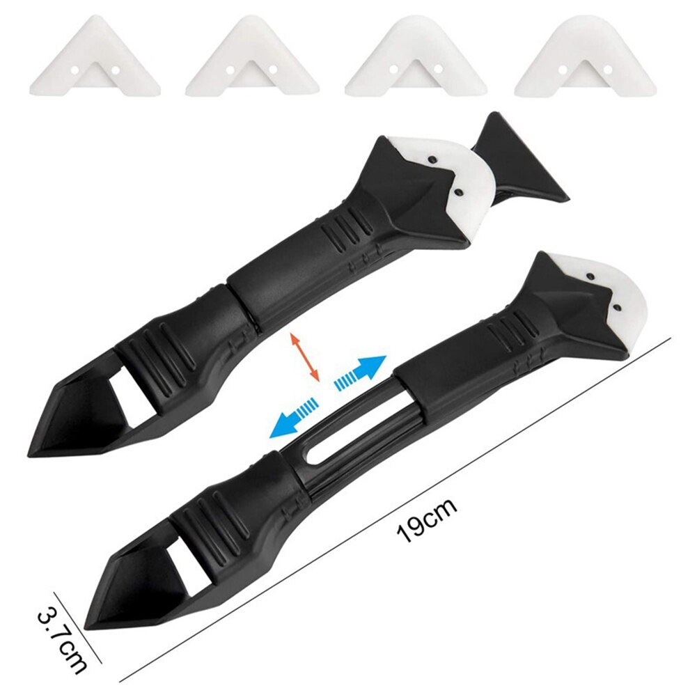 Plastic Scraper 3 in 1 Tool Kit 6pcs/Set Glass Glue Shovel Glue Dead Angle Scraper Knife Shovel Sealant Remover