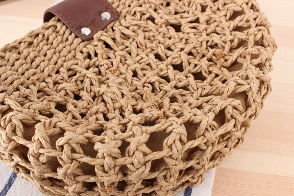 Carta Singolo sacchetto di Spalla Della Borsa Sacchetto Tessuto Sacchetto delle Donne vuoto Tessuto Mezza Cerchio di Paglia Crossbody Borsa Da Spiaggia Borsa 2020 ottavino Nazionalità