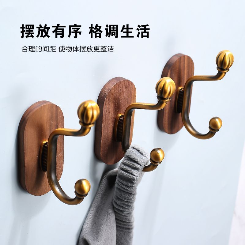 Chinese Kledinghanger Muur Hangende Wandjas En Hoedenrek Muur Massief Houten Haak Zonder Boren
