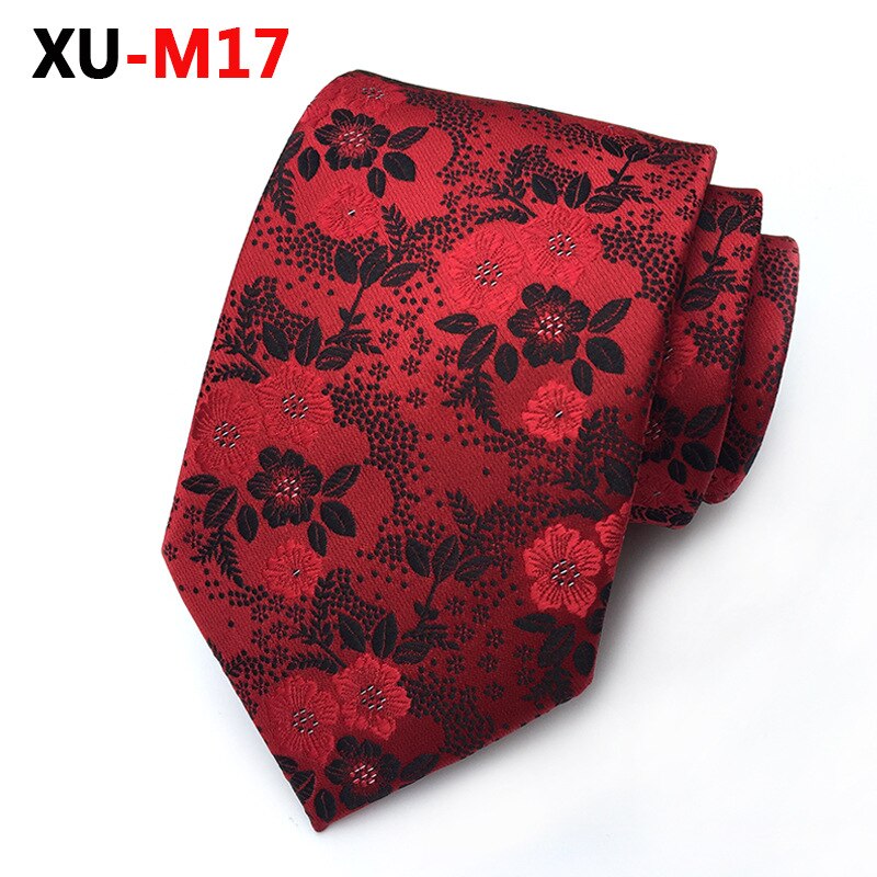 Cravate classique à fleurs pour hommes, 8cm, pour les créateurs d'affaires, idéal pour un mariage: XU-M17