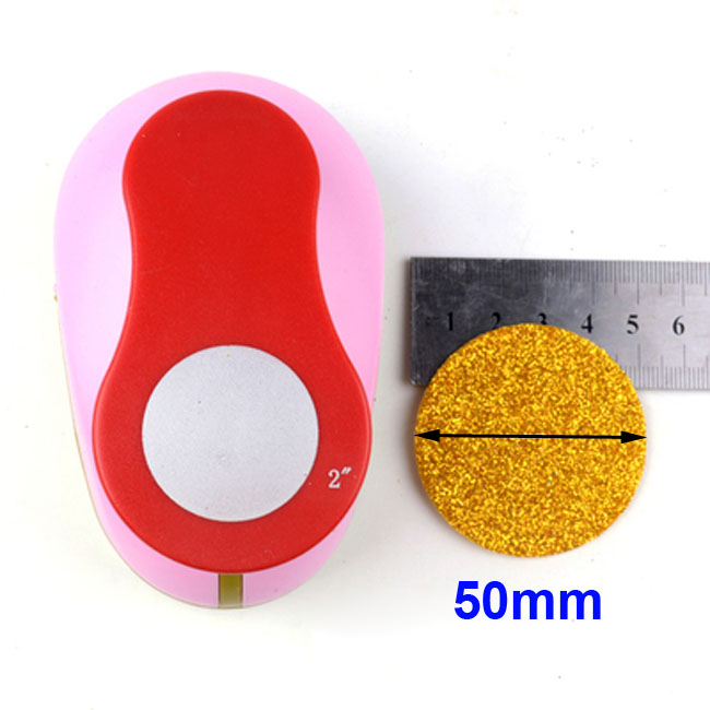 Perforadora de papel con forma de círculo para manualidades, cortador de papel con forma circular de 3, 2, 1,5 y 1 pulgada, para escuela y álbum de recortes,: 1pc 50mm circle