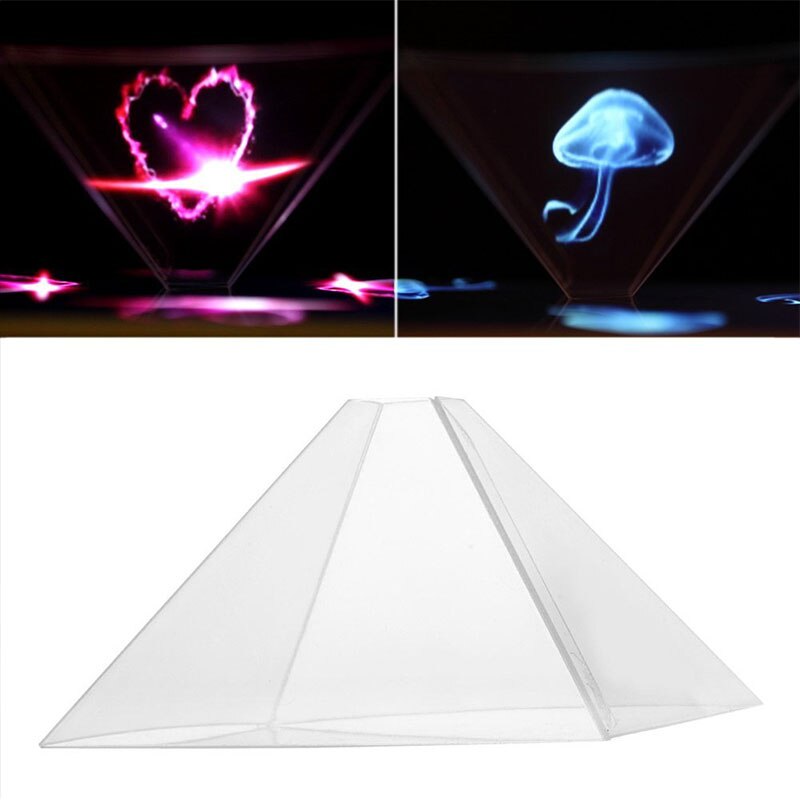 3D Holographic Hologram Display Pyramid Projector Video For 3.5-6.5"Smart Phone