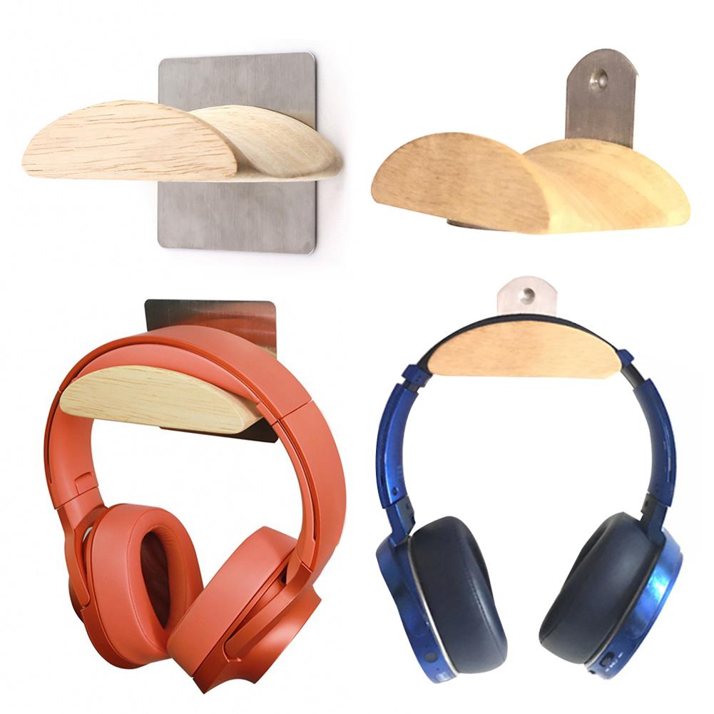 Wall Mounted Headset Holder Gameing Headphones Rack Innovative Wooden Earphone Holder Retro Stylish Headphone Hanger