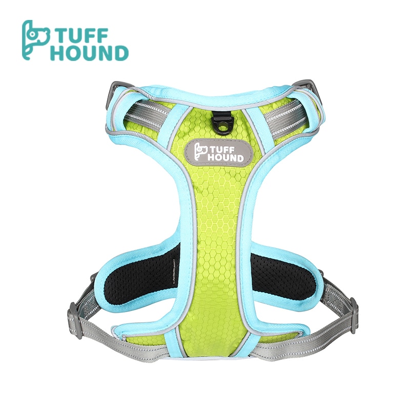 TUFF HOUND Verstelbare Hond Harnas Geen-Pull Reflecterende Nylon Hond Vest Comfortabel Ademend Walking Training Vest Harnas