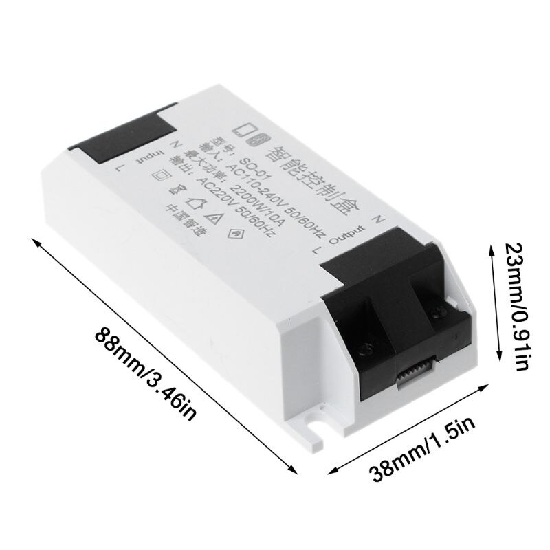 Ac 110-240V 10A 2200W Smart Bluetooth App Afstandsbediening Draadloze Op/Van Schakelaar Controller Voor led Licht Fan Smartphones