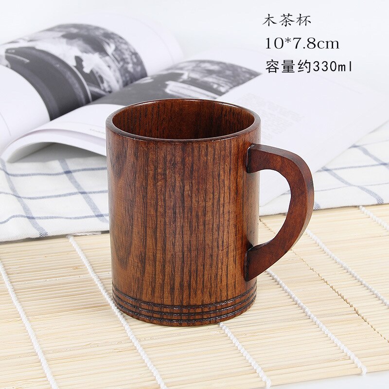 Japanischen Stil Holz Tasse Kreative Jujube Holz Isolierung Tee Tasse Holz Kaffee Tasse Trinken Tasse Kaffee Tasse & Untertasse setzt: F