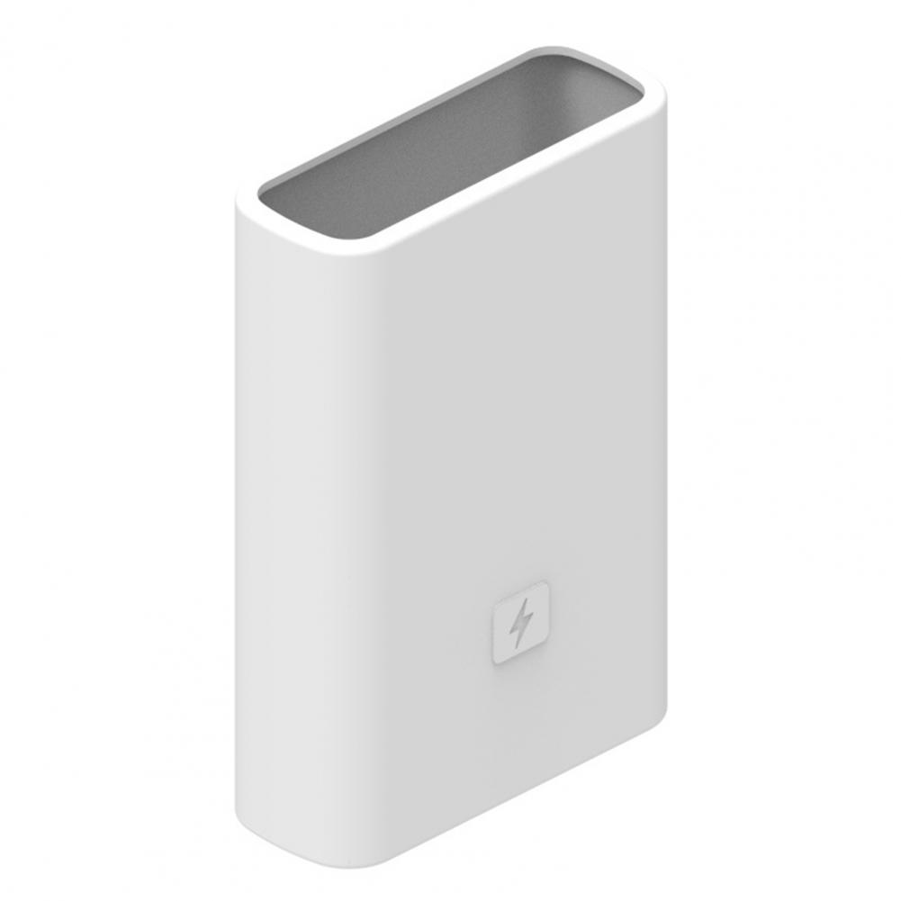 Schutzhülle für powerbanks, staubdichte silikonhülle – flexible, strapazierfähige und weiche silikonhülle: Weiß