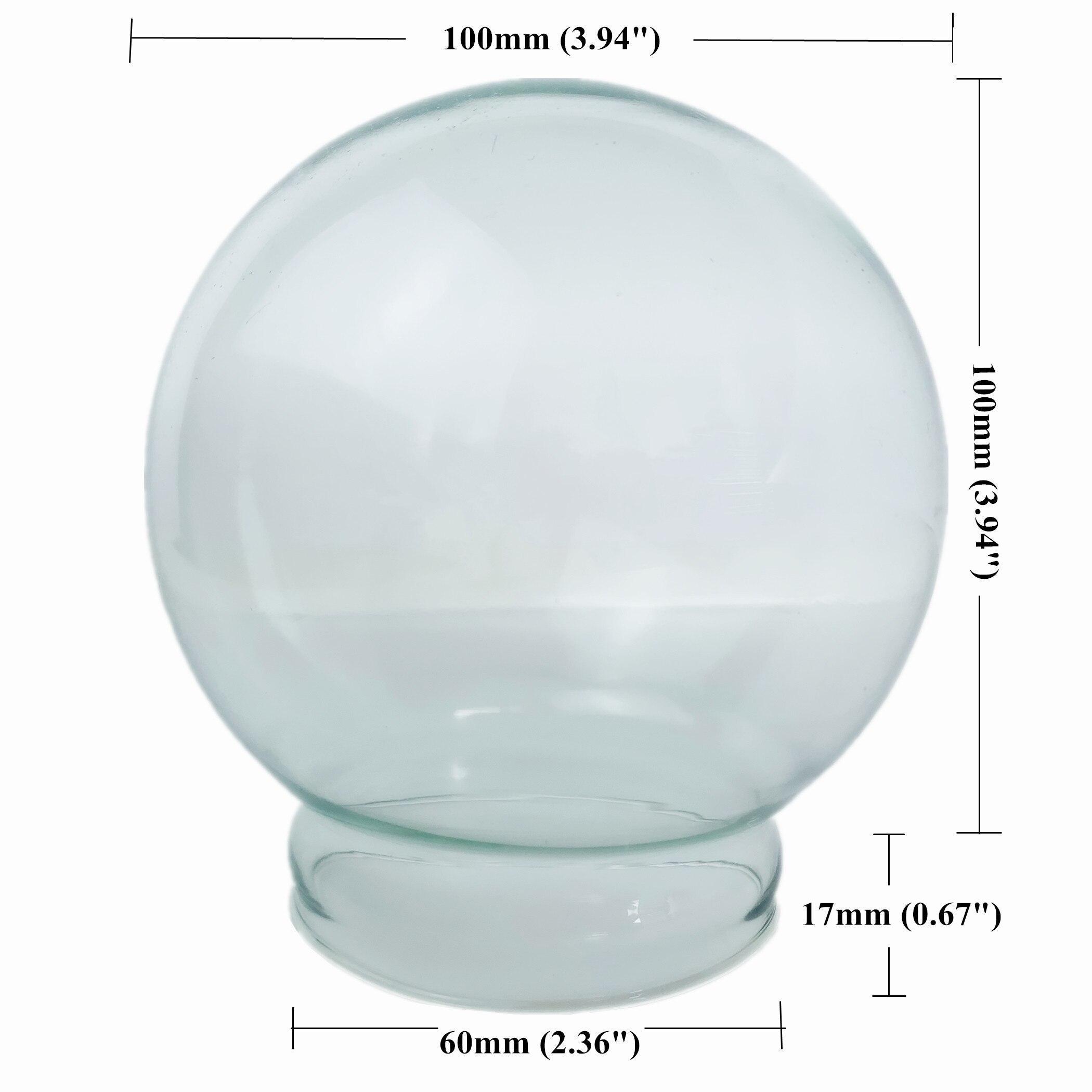 100mm DIY Water Snow Ball Accessories Christmas Snow Globes decoration ornament display dome