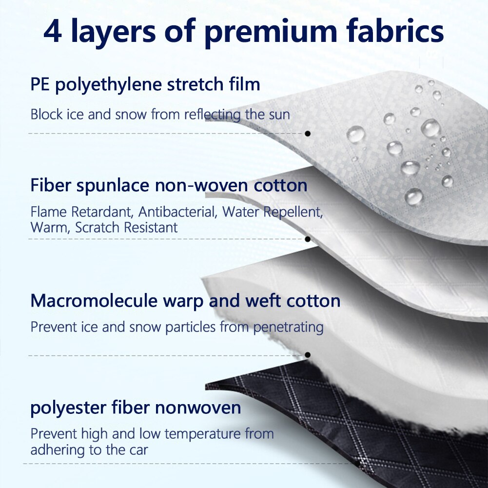 Aluminum Foil Automobile Sunshade Cover Car Windshield Snow Sun Shade Waterproof Protector Cover Car Front Windscreen Cover