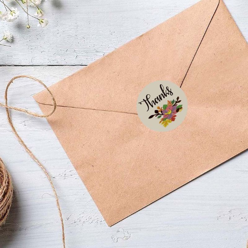 500 stuks/rol 8 kleuren stickers bruiloft verpakking handgemaakte envelop zegel label scrapbooking briefpapier sticker