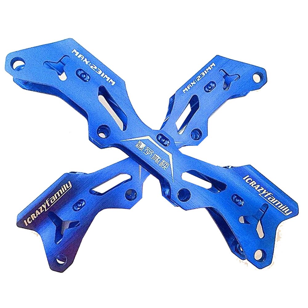 Original loco patinaje en línea marco con ejes 231mm 243mm rodillo Patines de bastidores para 76 ruedas de 80 neumáticos Patines Slalom