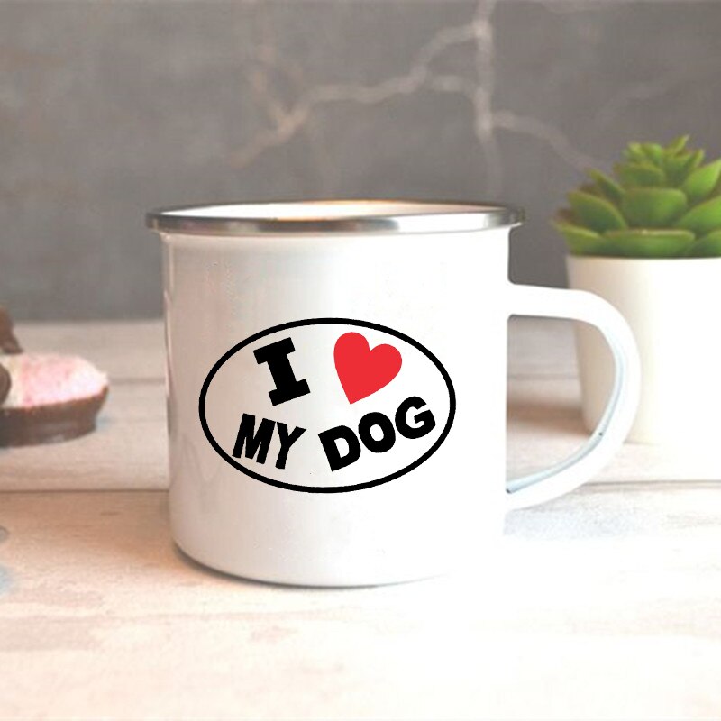 Tasse à café, thé, thé, café, boisson, Dessert, petit déjeuner, lait, Vintage, poignée, , I Love My Dog: XH2379-A015WH-8
