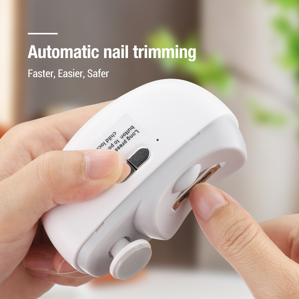 Automatische Anicure Trimmer Elektrische Nagelknipper Met Licht Volwassen Baby Vingernagel Teen Schaar Pedicure Polijsten Nagels Cutter