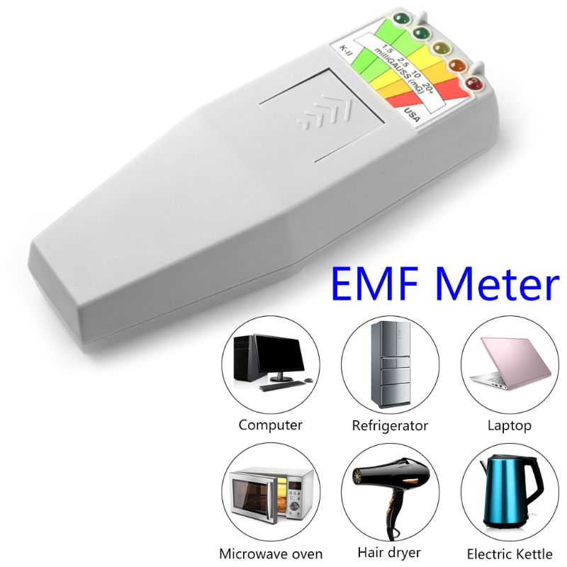 1 sett emf-måler elektromagnetisk strålingsdetektor bærbar håndholdt digital lcd-tester for elektrisk magnetfelt