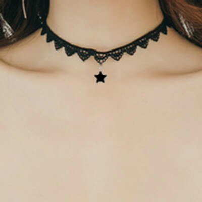 Japanese Kpop Spring Cherry Blossoms Heart Pendant Choker Short Clavicle Necklaces For Girl Cute Aesthetic Jewelry: M-1-84