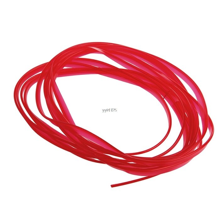 5M Car Flexible Trim Car Interior Exterior Moulding Strip Decorative Decor Red G6KC: R