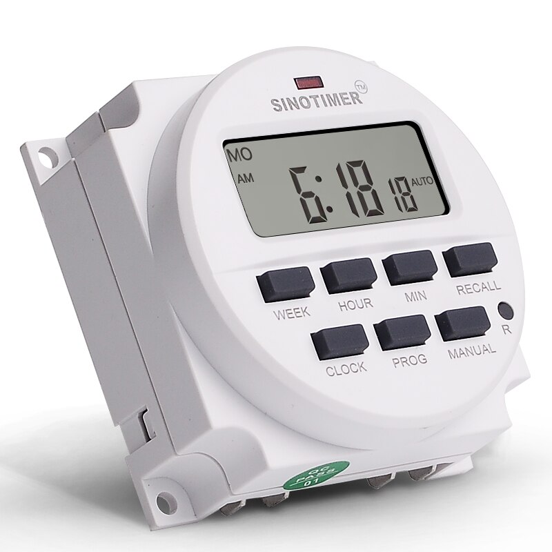 LCD Digital Display 7 Days Programmable Timers Switch 12V 24V 110V 220V AC DC Weekly Hour Minute Control Timer With Countdown