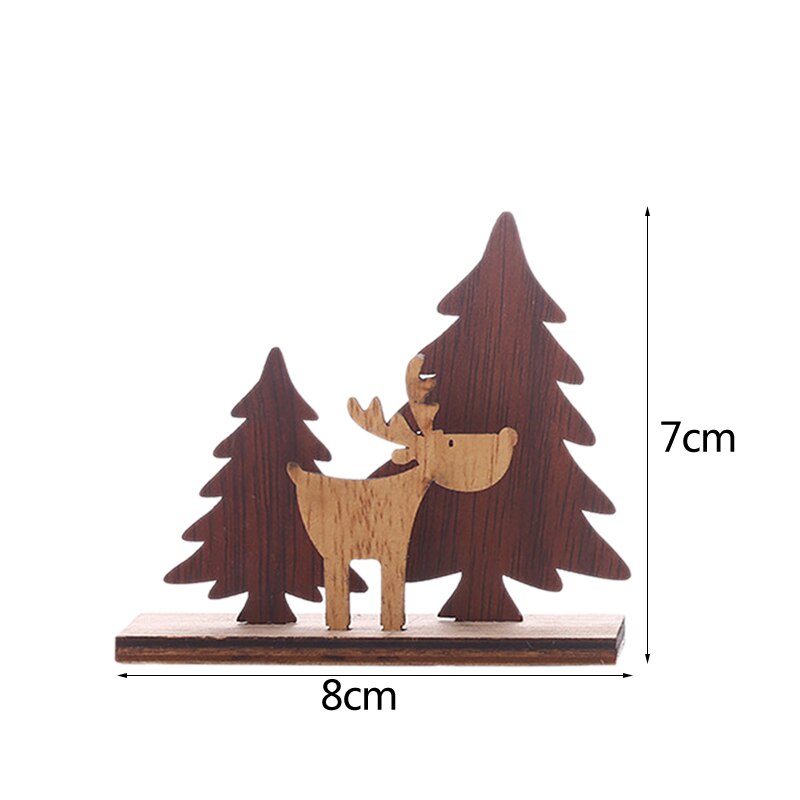 Gelukkig jaar doe-het-zelf knutselwerkje houten eland ornamenten kinderkerstversiering voor thuis kerstboom houten ornament: Zy401-b01