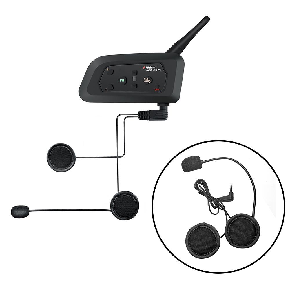 Motorfiets Bluetooth Helm Intercom Draadloze Handsfree Telefoongesprek Kit Voor V6 V4 Intercom Accessoires Oortelefoon Stereo