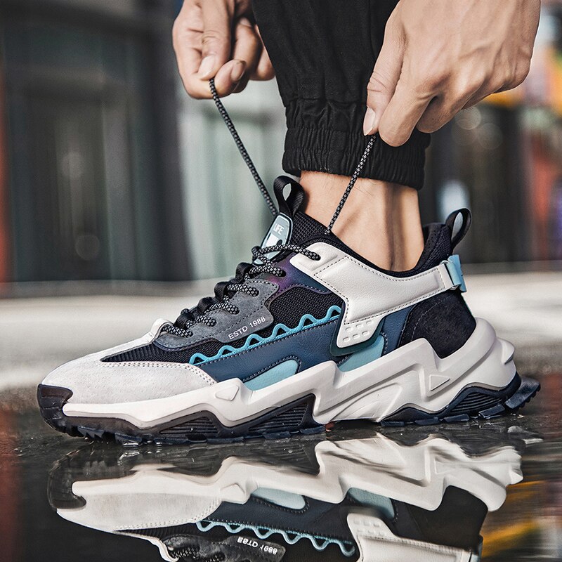 Lente En Herfst Mesh Outdoor Slijtvaste Daddy Schoenen Koreaanse Versie Van De Trend Van Mannen Casual sport Schoenen