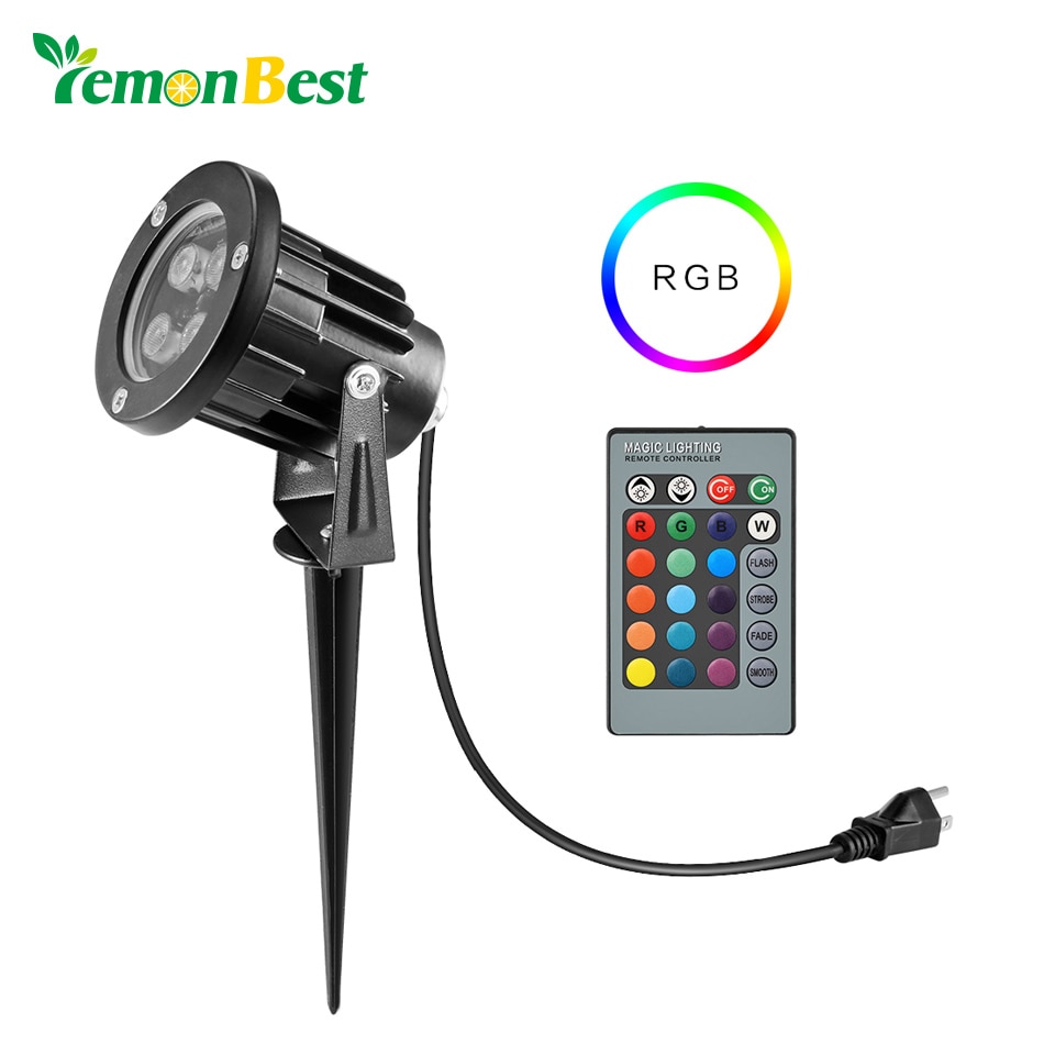 RGB 6/8/12W LED Landschap Verlichting Waterdicht IP65 LED Tuinverlichting Outdoor Gazon Lamp Voor Outdoor yard 85-265V Met Plug Remote