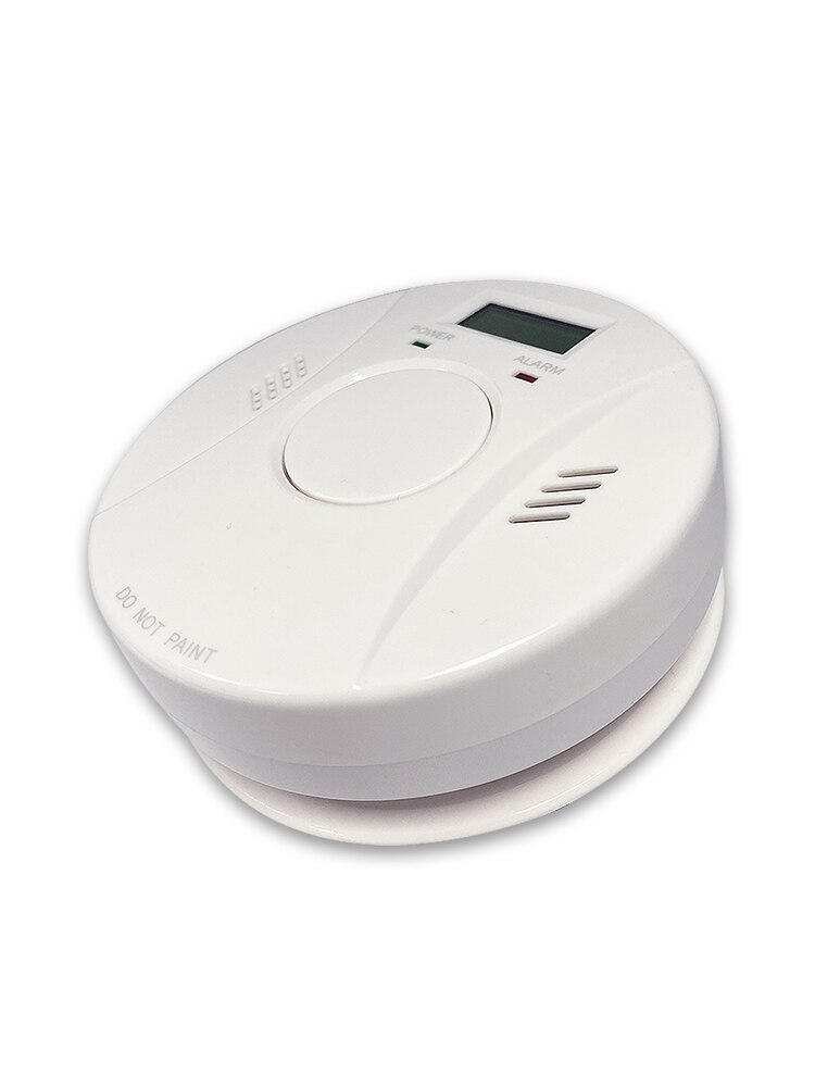 2 in 1 Smoke Detector & Carbon Monoxide Sensors LCD Display Battery Operated CO Alarm with LED Light Flashing Sound Warning