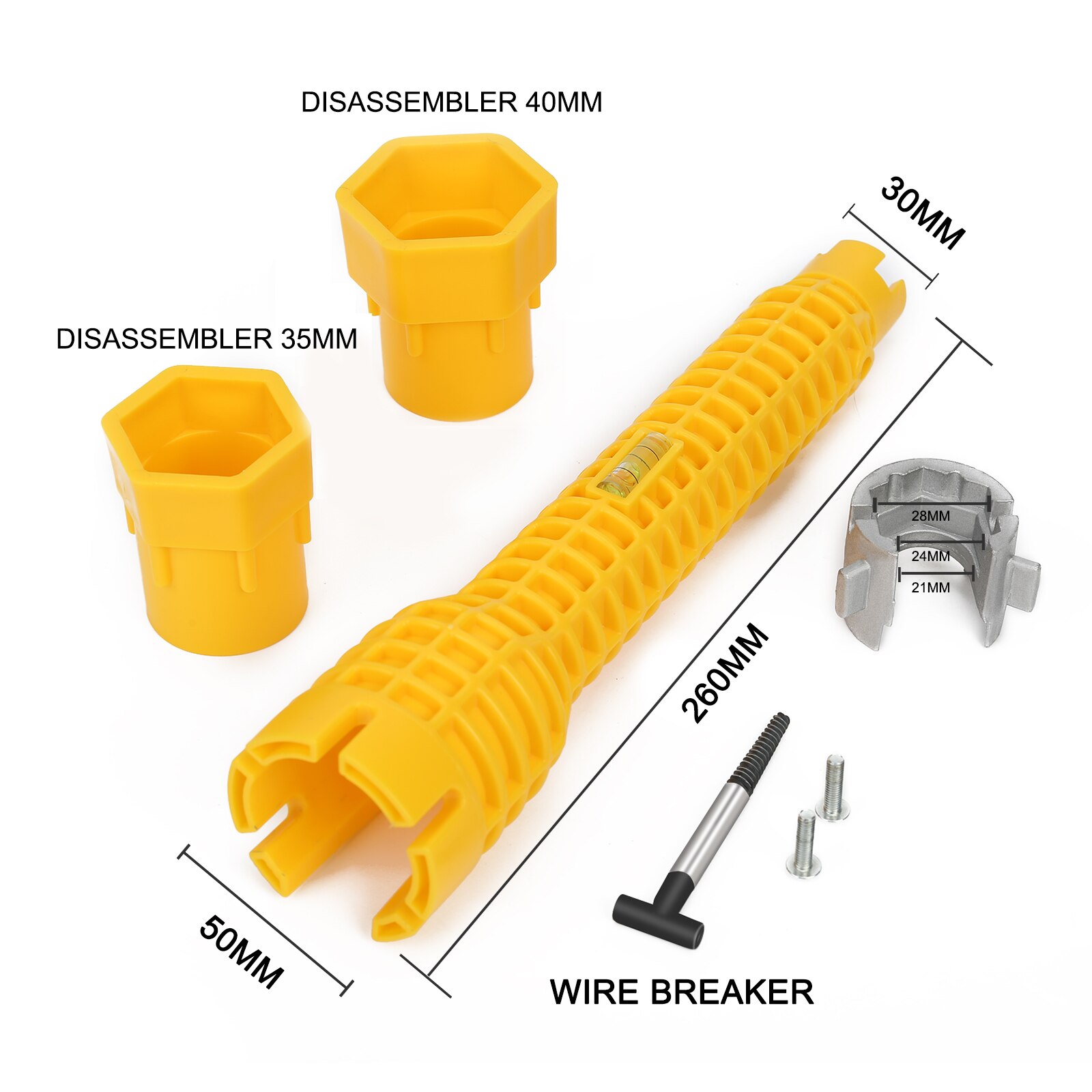 Faucet and Sink Installer Kit for Toilet Bowl Sink Bathroom Kitchen Plumbing Repair and Installation Tools MDJ998